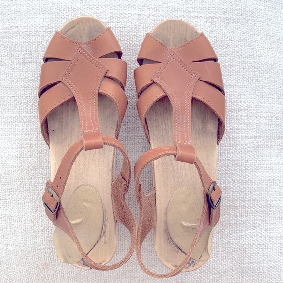 Sven clog sandal in cognac - Picture 2 of 3